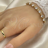 Oro Laminado Tennis Bracelet, Gold Filled Style with White Cubic Zirconia, Polished, Golden Finish, 03.213.0039.08