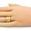 Oro Laminado Elegant Ring, Gold Filled Style Polished, Golden Finish, 01.341.0158