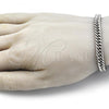 Stainless Steel Basic Bracelet, Square Franco Design, Polished,, 03.278.0018.08