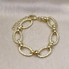 Oro Laminado Fancy Bracelet, Gold Filled Style Polished, Golden Finish, 03.213.0263.07