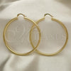 Oro Laminado Large Hoop, Gold Filled Style Hollow Design, Polished, Golden Finish, 5.134.018.60