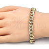 Oro Laminado Basic Bracelet, Gold Filled Style Polished, Golden Finish, 04.213.0153.08