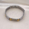 Stainless Steel Solid Bracelet, Polished, Two Tone, 03.114.0385.2.08