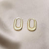 Oro Laminado Small Hoop, Gold Filled Style Rat Tail Design, Diamond Cutting Finish, Golden Finish, 02.213.0489.20