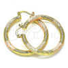 Oro Laminado Medium Hoop, Gold Filled Style Polished, Tricolor, 02.170.0232.1.40