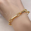 Oro Laminado Fancy Bracelet, Gold Filled Style Polished, Golden Finish, 03.415.0001.07