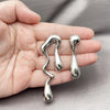 Rhodium Plated Stud Earring, Teardrop Design, Polished, Rhodium Finish, 02.428.0005.1