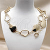 Oro Laminado Necklace and Bracelet, Gold Filled Style Polished, Golden Finish, 06.429.0006