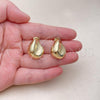 Oro Laminado Stud Earring, Gold Filled Style Polished, Golden Finish, 02.163.0233