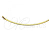 Stainless Steel Basic Necklace, Herringbone Design, Polished, Golden Finish, 04.265.0001.18