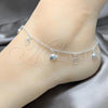 Sterling Silver Fancy Anklet, Elephant Design, Polished, Silver Finish, 03.409.0049.10