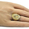 Oro Laminado Mens Ring, Gold Filled Style Polished, Golden Finish, 01.185.0008.12 (Size 12)