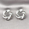 Rhodium Plated Stud Earring, Polished, Rhodium Finish, 02.163.0368.1