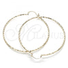 Oro Laminado Extra Large Hoop, Gold Filled Style Diamond Cutting Finish, Golden Finish, 02.168.0037.70