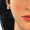 Sterling Silver Stud Earring, with White Cubic Zirconia, Polished, Rose Gold Finish, 02.286.0021.1