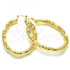 Oro Laminado Medium Hoop, Gold Filled Style Hollow Design, Polished, Golden Finish, 02.170.0257.40