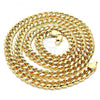 Oro Laminado Basic Necklace, Gold Filled Style Miami Cuban Design, Polished, Golden Finish, 5.223.010.30