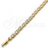 Oro Laminado Tennis Bracelet, Gold Filled Style with White Cubic Zirconia, Polished, Golden Finish, 03.213.0042.07