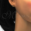 Stainless Steel Stud Earring, Flower Design, with Rose Crystal, Polished, Golden Finish, 02.271.0019.8