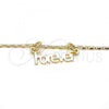 Oro Laminado Pendant Necklace, Gold Filled Style Nameplate Design, Polished, Golden Finish, 04.106.0029.20