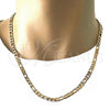 Oro Laminado Basic Necklace, Gold Filled Style Figaro Design, Polished, Golden Finish, 5.222.013.22