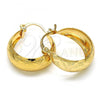 Oro Laminado Small Hoop, Gold Filled Style Polished, Golden Finish, 02.106.0004.20