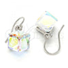 Rhodium Plated Dangle Earring, with White Platina Swarovski Crystals, Polished, Rhodium Finish, 02.239.0002.1