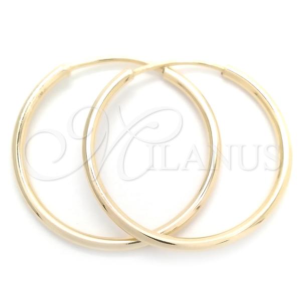 Oro Laminado Small Hoop, Gold Filled Style Polished, Golden Finish, 02.58.0081.20