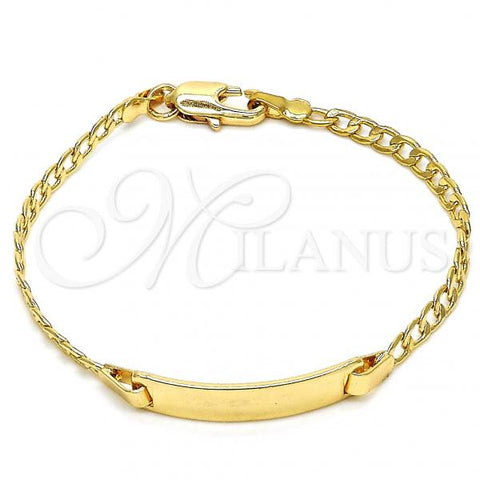 Oro Laminado ID Bracelet, Gold Filled Style Polished, Golden Finish, 03.63.1844.06