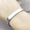 Stainless Steel Solid Bracelet, Polished, Steel Finish, 03.114.0409.08