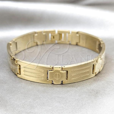 Stainless Steel Solid Bracelet, Polished, Golden Finish, 03.63.22940.09