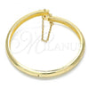 Oro Laminado Individual Bangle, Gold Filled Style Diamond Cutting Finish, Golden Finish, 07.168.0017.05 (06 MM Thickness, Size 5 - 2.50 Diameter)