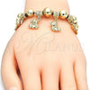 Oro Laminado Charm Bracelet, Gold Filled Style Teddy Bear Design, Polished, Golden Finish, 03.63.1925.08