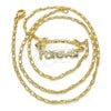 Oro Laminado Pendant Necklace, Gold Filled Style Nameplate Design, Polished, Golden Finish, 04.106.0029.20