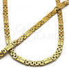 Stainless Steel Necklace and Bracelet, Cross Design, Polished, Golden Finish, 06.116.0010