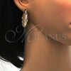 Oro Laminado Medium Hoop, Gold Filled Style with White Crystal, Polished, Golden Finish, 02.170.0186.30