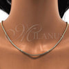 Oro Laminado Basic Necklace, Gold Filled Style Box Design, Polished, Golden Finish, 5.222.038.18