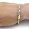 Gold Tone Basic Bracelet, Mariner Design, Polished, Golden Finish, 04.242.0031.09GT