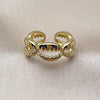 Oro Laminado Elegant Ring, Gold Filled Style Shell Design, Polished, Golden Finish, 01.341.0171