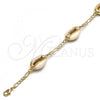 Oro Laminado Fancy Bracelet, Gold Filled Style Shell Design, Polished, Golden Finish, 03.63.2083.08