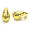 Oro Laminado Stud Earring, Gold Filled Style Chunky Design, Polished, Golden Finish, 02.195.0219