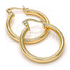 Oro Laminado Small Hoop, Gold Filled Style Polished, Golden Finish, 02.58.0021.20