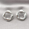 Rhodium Plated Stud Earring, and Four-leaf Clover Polished, Rhodium Finish, 02.163.0367.1