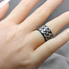 Stainless Steel Mens Ring, Polished, Black Rhodium Finish, 01.63.0677.11