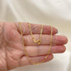 Oro Laminado Basic Necklace, Gold Filled Style Figaro Design, Polished, Golden Finish, 04.58.0004.20