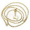 Oro Laminado Pendant Necklace, Gold Filled Style Polished, Golden Finish, 04.242.0086.24