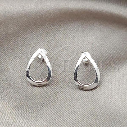 Sterling Silver Stud Earring, Polished, Silver Finish, 02.407.0010