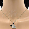 Oro Laminado Fancy Pendant, Gold Filled Style Eagle Design, Diamond Cutting Finish, Golden Finish, 5.182.008