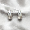 Sterling Silver Stud Earring, Teardrop Design, Polished, Silver Finish, 02.401.0093