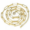 Oro Laminado Basic Necklace, Gold Filled Style Paperclip Design, Polished, Golden Finish, 04.63.1394.18